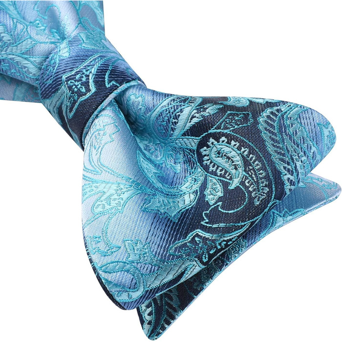 Чоловічий нагрудний хустинка HISDERN з візерунком пейслі, жаккард, для весілля, вечірки, самостійне зав'язування, універсальний розмір, блакитний