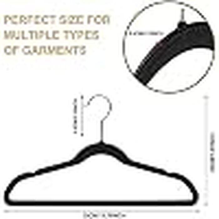 Дитячі пластикові вішалки для одягу Quality Hangers, тонкі компактні плічка з поворотним гачком для сорочок та піджаків, чорні, 35 см, 30 шт.