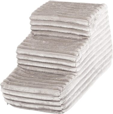 Сходинка для тварин Boutique Zoo: 30 см, 3 сходинки, для собак та котів | З м'якого велюру, для ліжка та авто