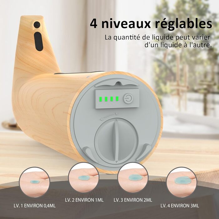 Greatmay Automatic Soap Dispenser - Touchless, Battery-Powered, 300ml/400ml Capacity, Adjustable Settings, IPX6 Waterproof for Bathroom & Kitchen