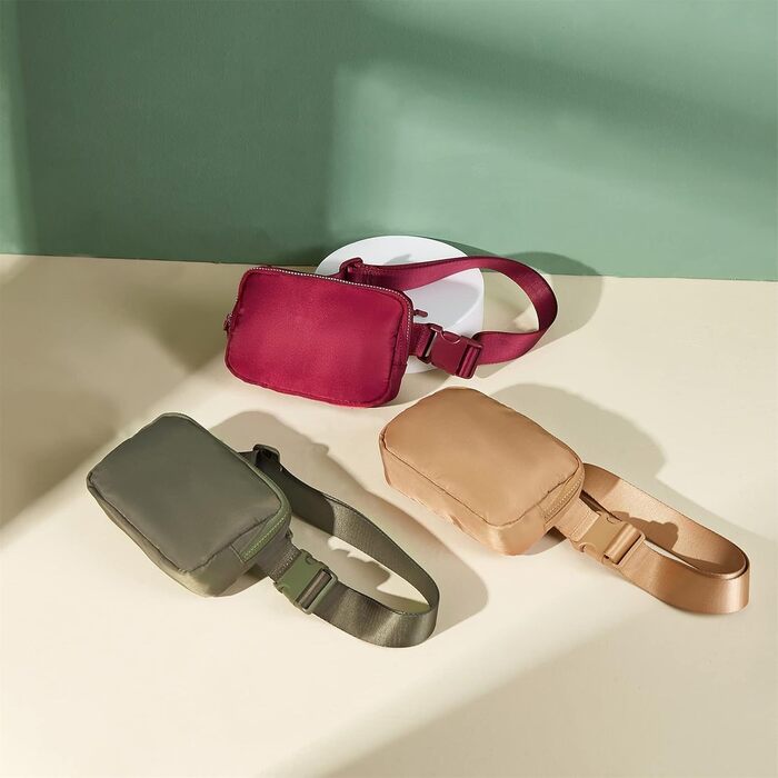 Сумка на пояс жіноча/чоловіча Telena, спортивна/модна, сумка через плече, кросбоді, з регульованим ремінцем, бежева (світло-коричнева)