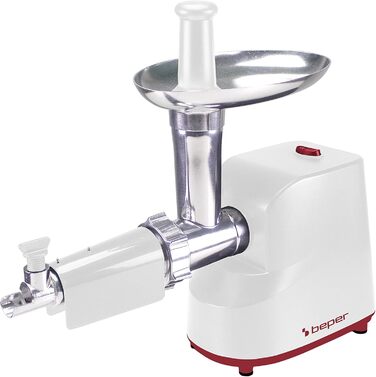 М'ясорубка електрична BEPER P102ROB200 з нержавіючої сталі, 1200 Вт + насадка для томатів