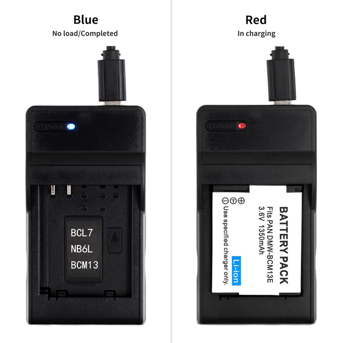 Зарядний пристрій USB Norifon DMW-BCM13 для камер Panasonic Lumix (DMC-TZ55, TZ60, TZ61, FT5, TS5, TZ70, ZS40, ZS50)