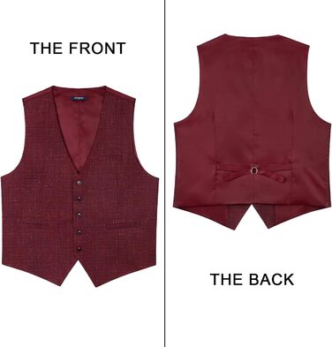 Жовта жилетка для костюма Hisdern Manner Formae - багряний колір, розмір XS