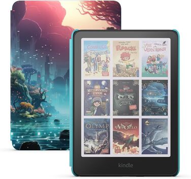 Amazon Kindle Colorsoft Kids 16GB – Перший кольоровий Kindle для дітей з обкладинкою (Abenteuerfluss)