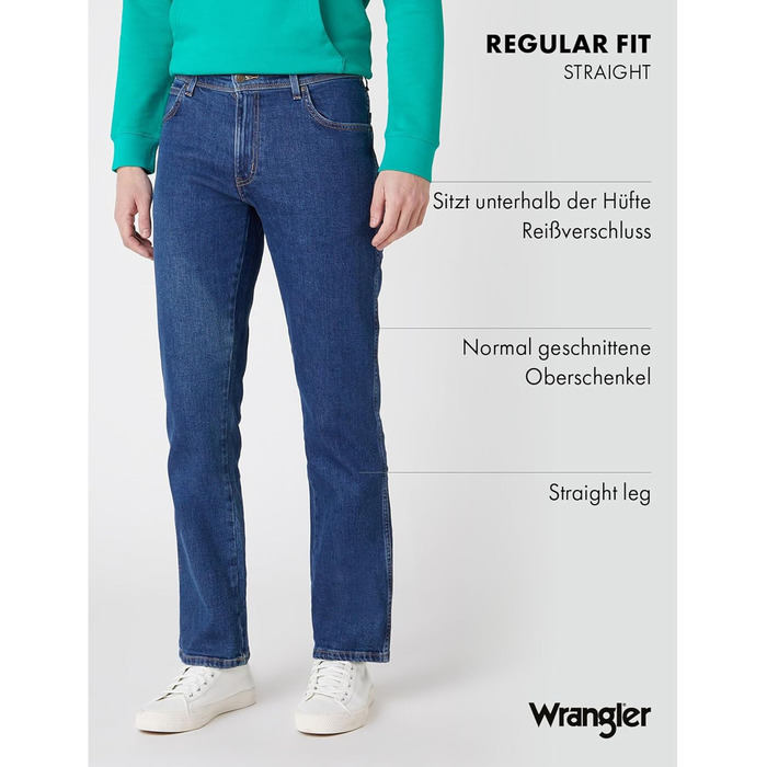 Джинси чоловічі Wrangler W10i Darkstone 42W/30L - класичний темно-синій колір