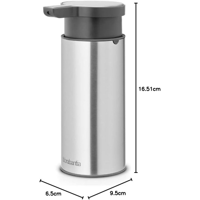 Brabantia Fingerprint Proof Soap Dispenser - Matte Steel Finish