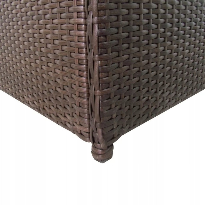 Садовий ящик VidaXL, коричневий техноротанг, 360 л, 120x50x60 см