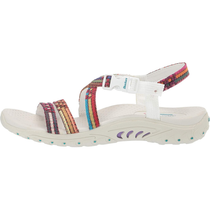 Сандалі жіночі Skechers Reggae Sew Me Boho плетені з ремінцями, білі (37 EU)