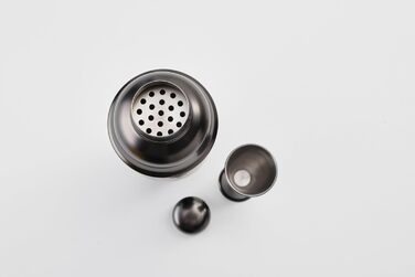 Набір для приготування коктейлів Mint&Mortar 7 шт. з бамбуковим підставкою, нержавіюча сталь, барменський набір з інструментами для дому та професійного використання, 680 мл, Mixer (Gunmetal Black)