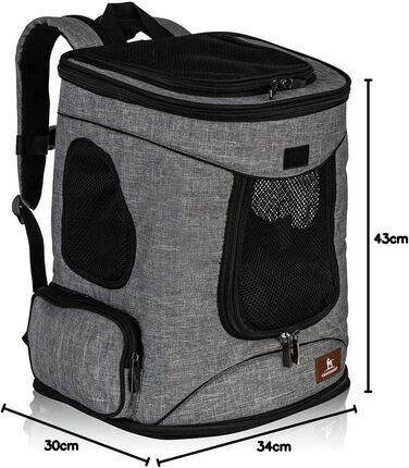 Сумка-рюкзак для собак Knuffelwuff, складана, 34x30x43 см