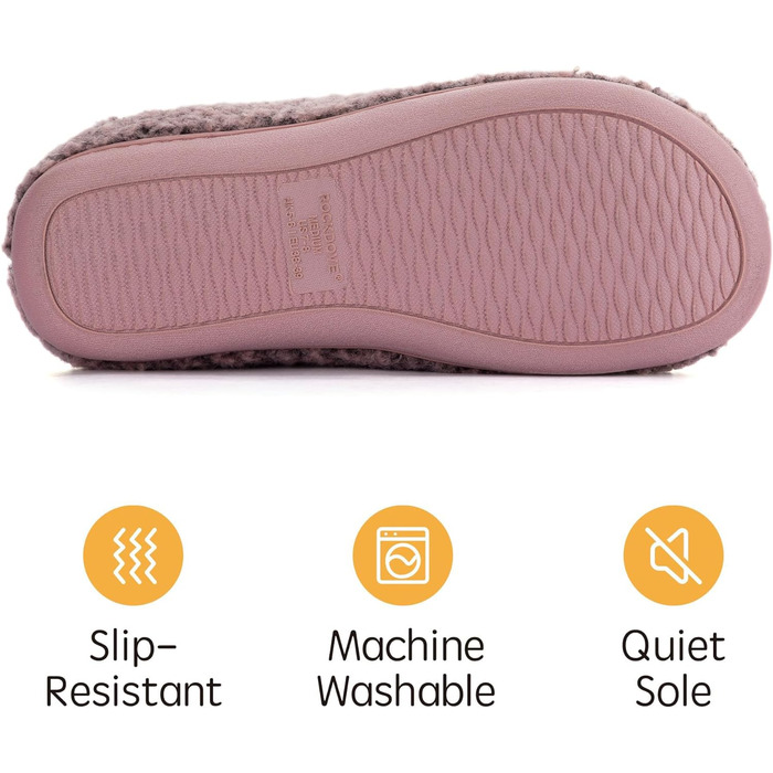 Тапочки халатні жіночі RockDove з флісу, рожеві (36/37 EU)
