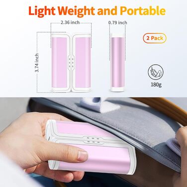 Електричні грілки для рук 2 шт. - багаторазові USB грілки для рук, 3 режими нагріву, подарунок для жінок та дітей, рожеві