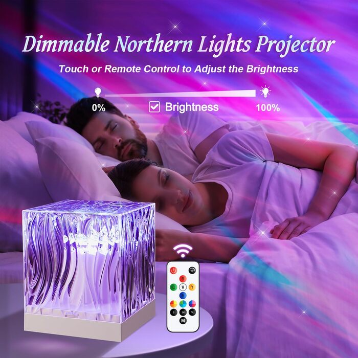 LED Star Projector, Northern Lights Lamp with 18 Lighting Effects, Night Light Sleep Aids, 15 Sound Machine, Northern Lights Lamp with Remote Control, Timer, Star Projector for Kids and Adults, Party & Decoration (White)