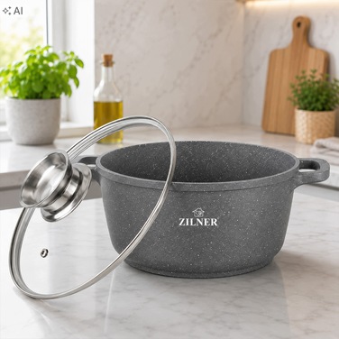 Набір алюмінієвих каструль Zilner Premium, 12 предметів