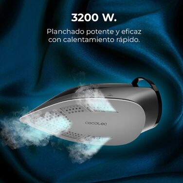 Станція прасування Cecotec IronHero 3200 Station Essential: 3200 Вт, 8 бар, постійна подача пари 150 г/хв, Turbo Slide підошва, автовимкнення, Cyclo Clean, антинакип-фільтр