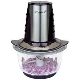 Подрібнювач Korona 25005 | З нержавіючої сталі та скляний контейнер | 2 режими | 4 леза з нержавіючої сталі | Для криши льоду
