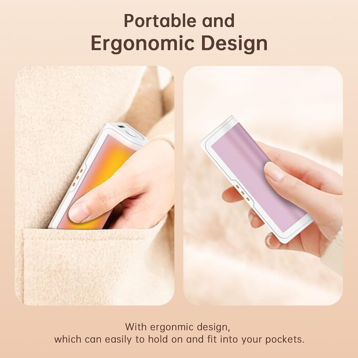 Jonwall Електричні грілки для рук, перезаряджувані, 2 шт. у наборі, USB, 3 режими нагріву, для кемпінгу, гольфу, подарунок для жінок та чоловіків (Рожевий)