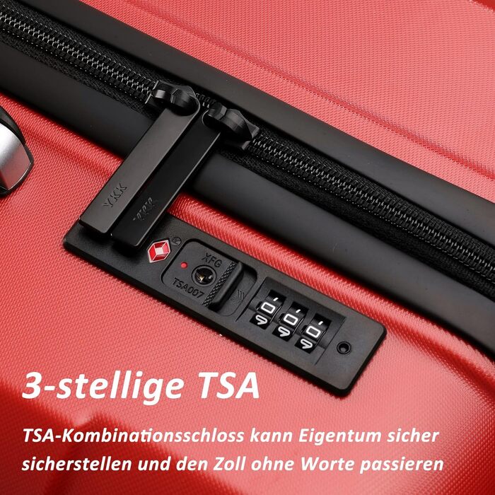 Чемодан ручної поклажі TANTOMI 20 дюймів, жорсткий корпус ABS+PC, телескопічна ручка, коліщатка 360°, замком-кодом, набір (M/L/XL), 41л, світло-темний зелений