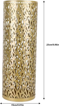 Підставка для парасоль під вхідні двері Topiky, кругла металева, золота (16x25x16 см)