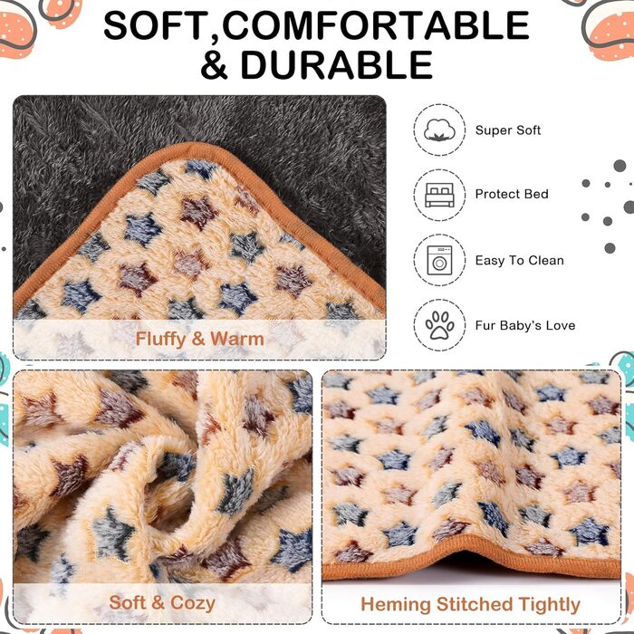 М'яка флісова ковдра для морських свинок та тварин, 30 x 30 см (зірка)