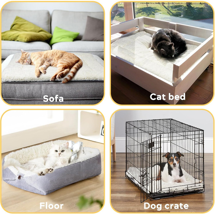 Самогріючі котячі ліжка для дому, 2-в-1, трансформовані ліжка для котів та маленьких собак, миються, складаються, килимок для собак/котів Pubby