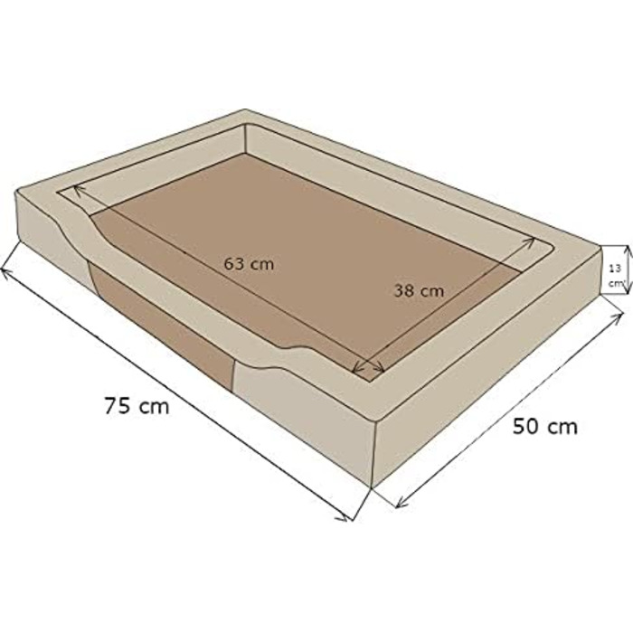Крісло-ліжко для собак, 93x62 см, чорний Eco-шкіра, графітова матрац