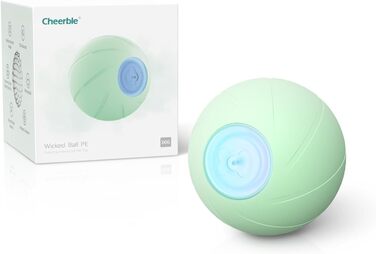 Інтерактивний м'яч для собак Wicked Ball PE з LED, самокатний, гумовий, 3 режими, для середніх і великих порід, зелений