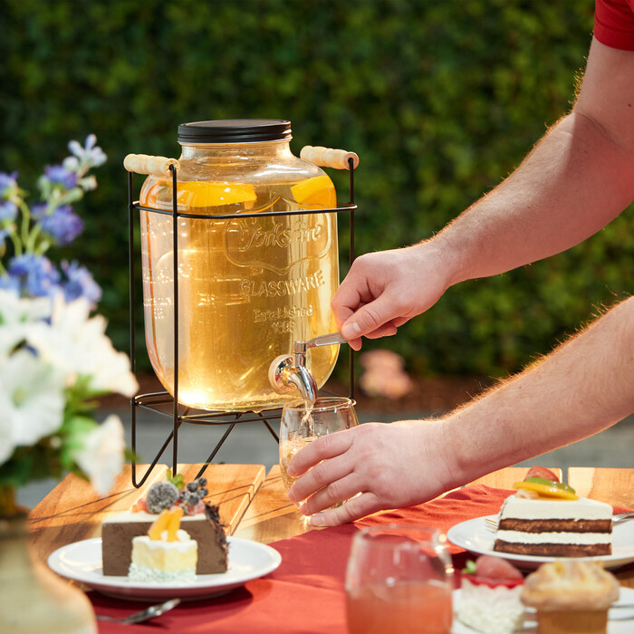 Relaxdays Drink Dispenser with Stand 5L
