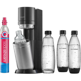 SodaStream DUO: Газова вода вдома | Комплект з 4 пляшками та балончиком CO2 | Титан Family Pack