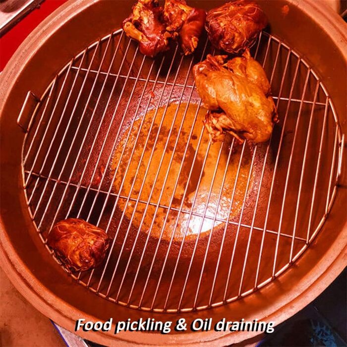 Нержавійна решітка для гриля 304, діаметр 54.5 см, для вугільних грилів 57 см (Weber), замінна решітка для кулькових грилів, з кліпсами для гриля