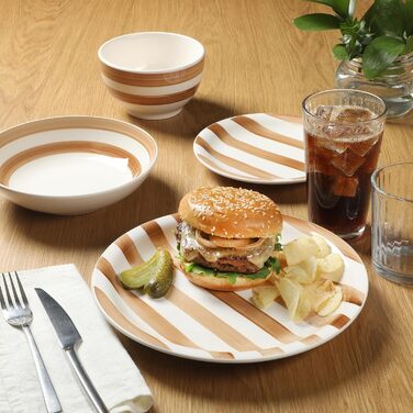 Сервіз Gibson Home Kenwood Shores, 16 предметів, зелений, ручної роботи, для 4 осіб