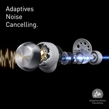 Technics EAH-AZ100E-S Бездротові навушники з активним шумозаглушенням, 10 мм драйвер, Multipoint Bluetooth, AI Voice Focus, срібного кольору