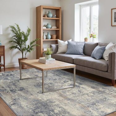 Килимок для вітальні BEIMO, абстрактний дизайн, короткий ворс, 120x170 см, антиковзаючі, для спальні, ванної, кухні, коридору, блакитний