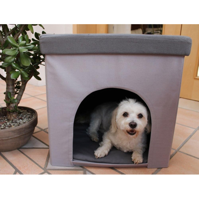 Кігтечка-будиночок для собак та котів 50x50x50 см, сірий