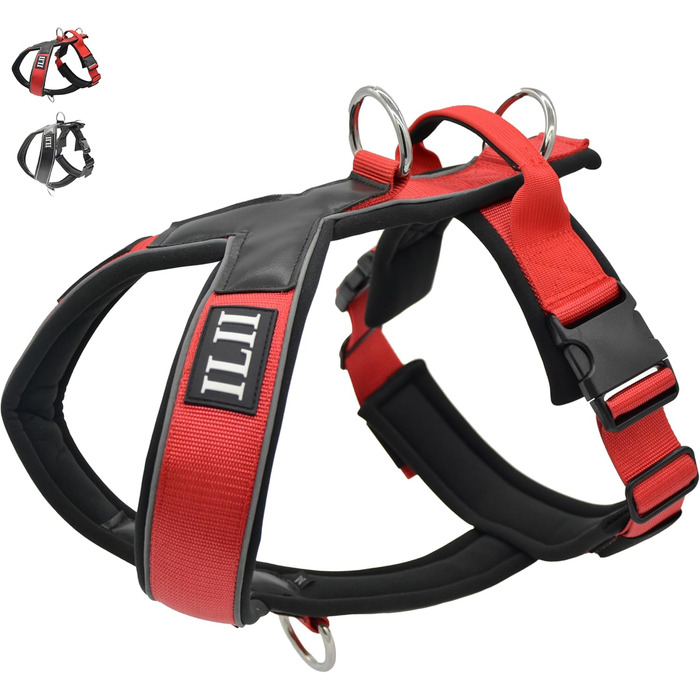 Нашийник для собак III Y - міцний, елегантний та комфортний. Унікальний дизайн для середніх та великих собак. Червоний, L