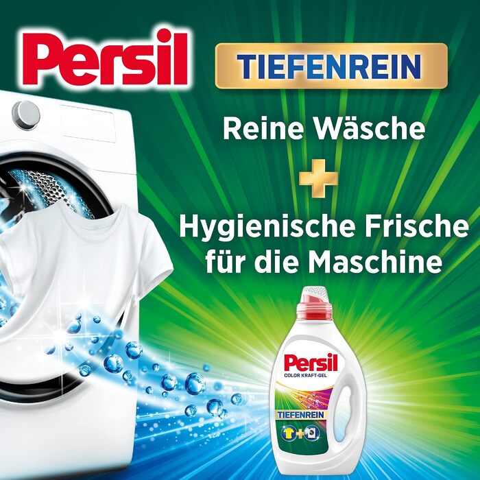 Рідкий засіб для прання Persil Color Kraft-Gel для кольорових речей, технологія глибокого очищення, 100 прань, ефективний від 20 °C