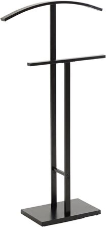IDIMEX Metal Butler Scott, lacquered - elegant valet with trouser press, beautiful lady's valet with clothes hanger (Black)
