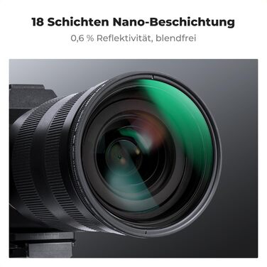 Фільтр K&F Concept 2-в-1 72мм Black Mist 1/8 & ND2-ND32 змінний, з нанопокриттям