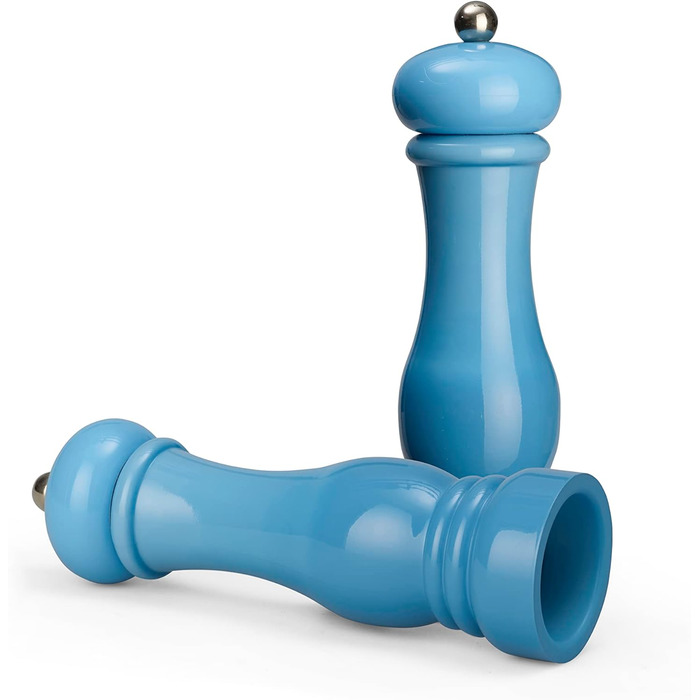 Набір для помелу спецій Echtwerk (2 шт.) - соляна та перечна млинки з ABS-пластику, керамічний механізм, ручна, блакитний, 21 см