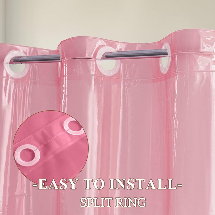 Завіса для душу Barossa Design Eva, 180x188 см, прозора блакитна (з магнітами)