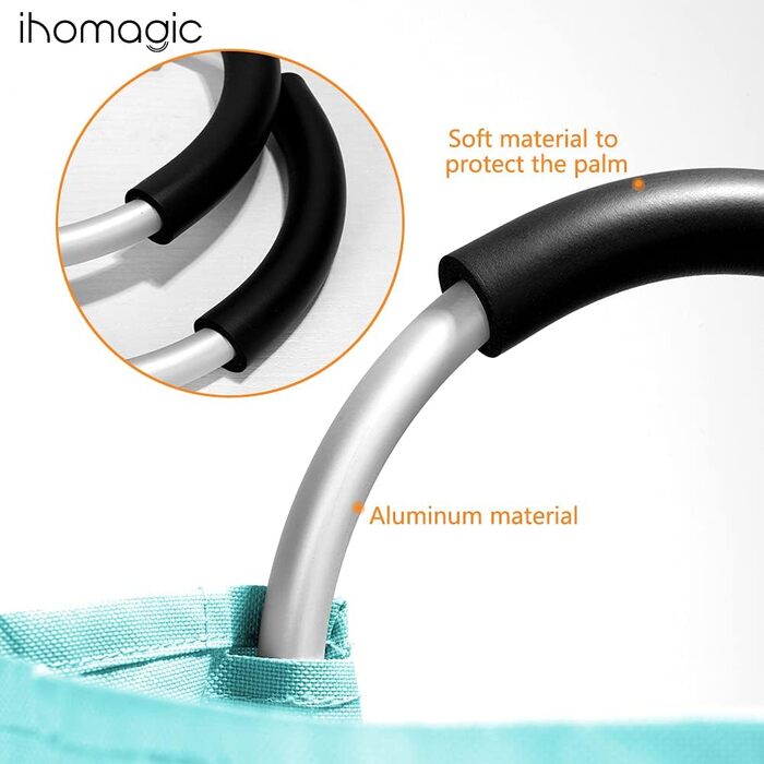 IHOMAGIC Великий кошик для білизни 120 л, складаний, з ручками, для подорожей, мішок для прання, зберігання одягу, XL, синій, 43x43x79 см