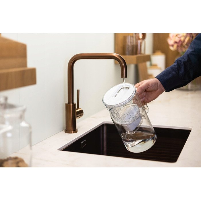 Скляний фільтр-кувшин Wessper D2 BOROSILICATE 3л, білий + фільтр