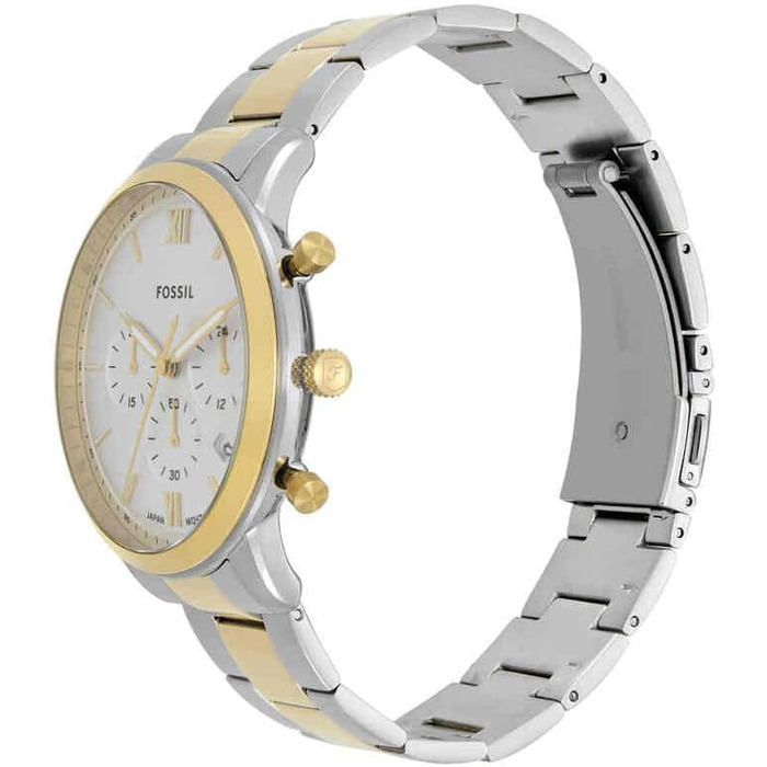 Годинник чоловічий Fossil Neutra Quartz Chronograph з браслетом з нержавіючої сталі (золото-срібло)