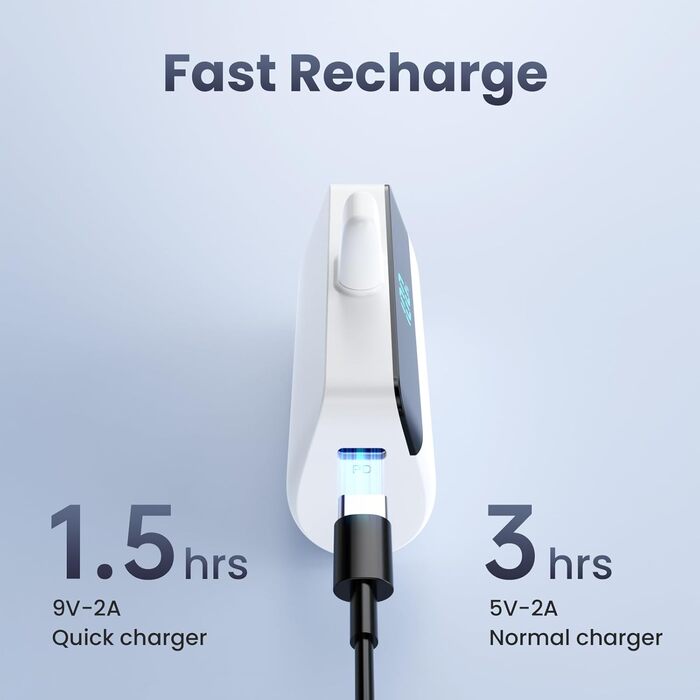 Power Bank Feob Mini 5200mAh 20W PD: Компактний акумулятор для iPhone з LED-дисплеєм, сумісний з iPhone 14, 13, 12, 11, XS, XR, 8, 7, 6 - фіолетовий