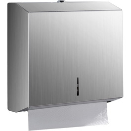 Modunful Multifold Paper Towel Dispenser - Multifold Trifold Paper Towel Dispenser, Large Capacity Stainless Steel Tissue Holder, Suitable for Bathrooms and Public Places (Silver 5823)