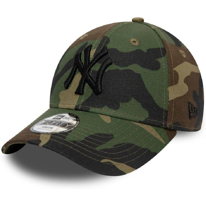 Кепка New Era New York Yankees MLB League Essential Woodland Camo 9Forty Adjustable для дітей 6-12 років, зелена