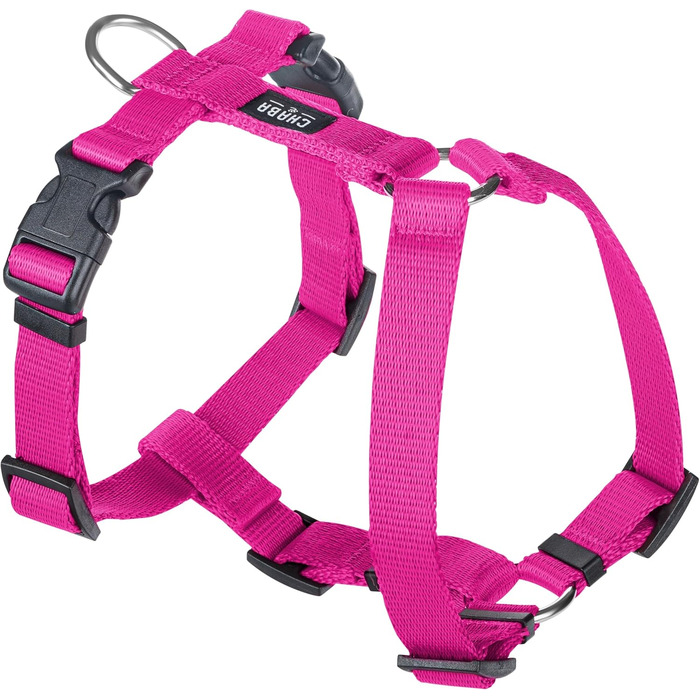 Шлейка для собак Chaba Guard для малих та середніх порід, контрольована, протисмикова, регульована, зручна, легка, класична, розмір M, фуксія/рожева