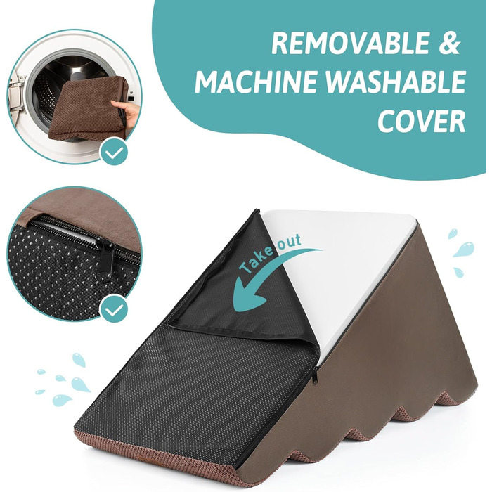 Сходинки для собак широкі, сходи для домашніх тварин з нековзким покриттям (Чорний та Білий, Чорний та Коричневий, 83x50x57 см)