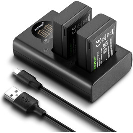 Запасний акумулятор NEEWER EN-EL25 та USB зарядний пристрій (2 шт.) 1350mAh, сумісний з Nikon Z30 Z50 ZFC